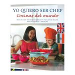 Libro “Yo quiero ser chef”. En portada, la fotografía de un niño y una niña riendo tras una mesa de cocina.