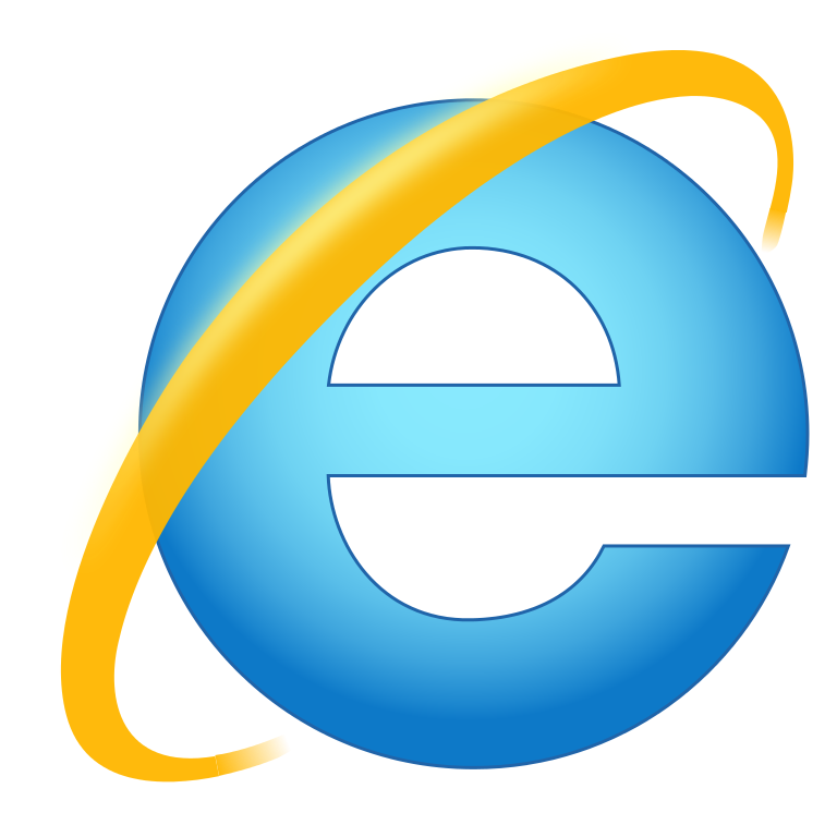 En la imagen, el logotipo oficial del navegador Internet Explorer.