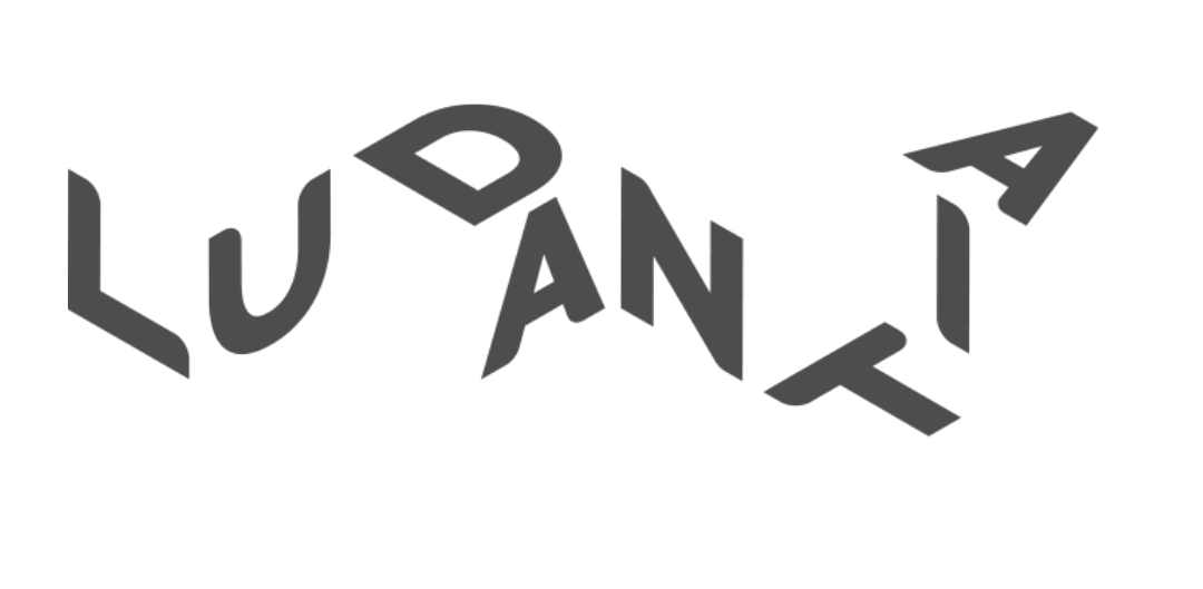 Logotipo de la asociación Ludantia: arquitectura, educación e infancia.
